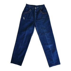 VTG Roper Dark Blue High-Waisted Jeans 100% Cotton Made in USA 9